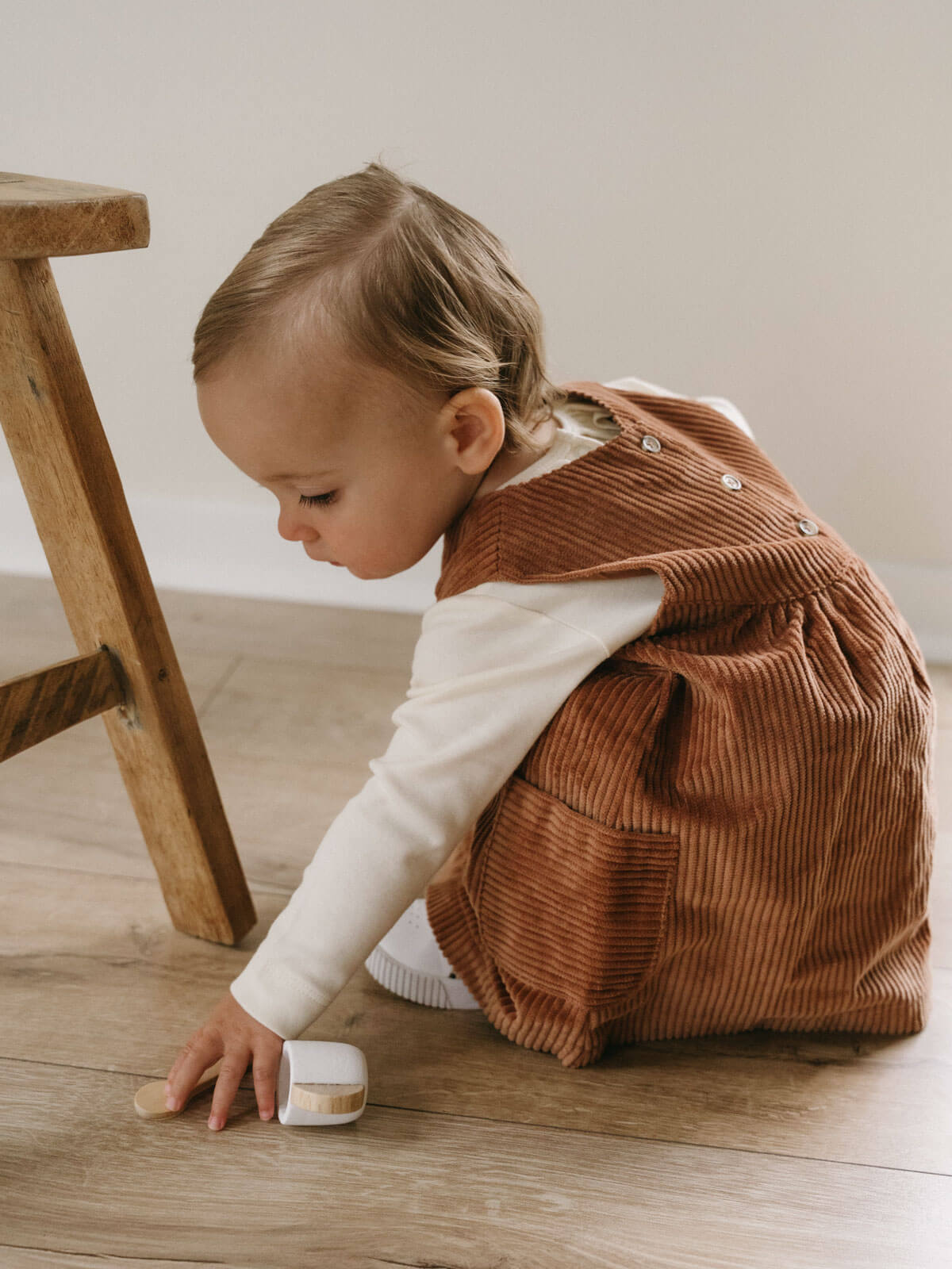 Baby Corduroy Dress - Russet