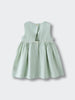 Light green sleeveless dress with textured fabric and button closure at back Baby Dress - Light Green Stripe Baby girl