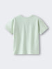 Light green short-sleeved t-shirt laid flat on white background baby Henley Tee - Matcha Baby boy