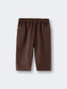 Brown twill pants with elastic waistband and front pockets with button details Baby Twill Pants - Spruce Baby boy