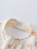 Baby bib with floral pattern and wooden clip on a light gray background Bandana Bibs 3 Pack - Petal Paws Baby girl