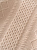 Close-up of beige knitted fabric with cable pattern Cable Knit Jumper - Wicker Boys