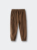 Brown sweatpants with cargo pockets and elastic cuffs laid flat Cargo Sweatpants - Spruce Boys
