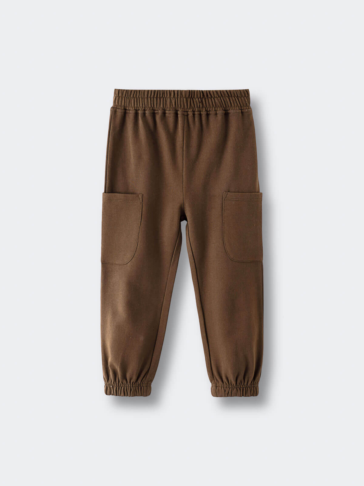 Brown sweatpants with cargo pockets on the thighs and elastic cuffs Cargo Sweatpants - Spruce Boys