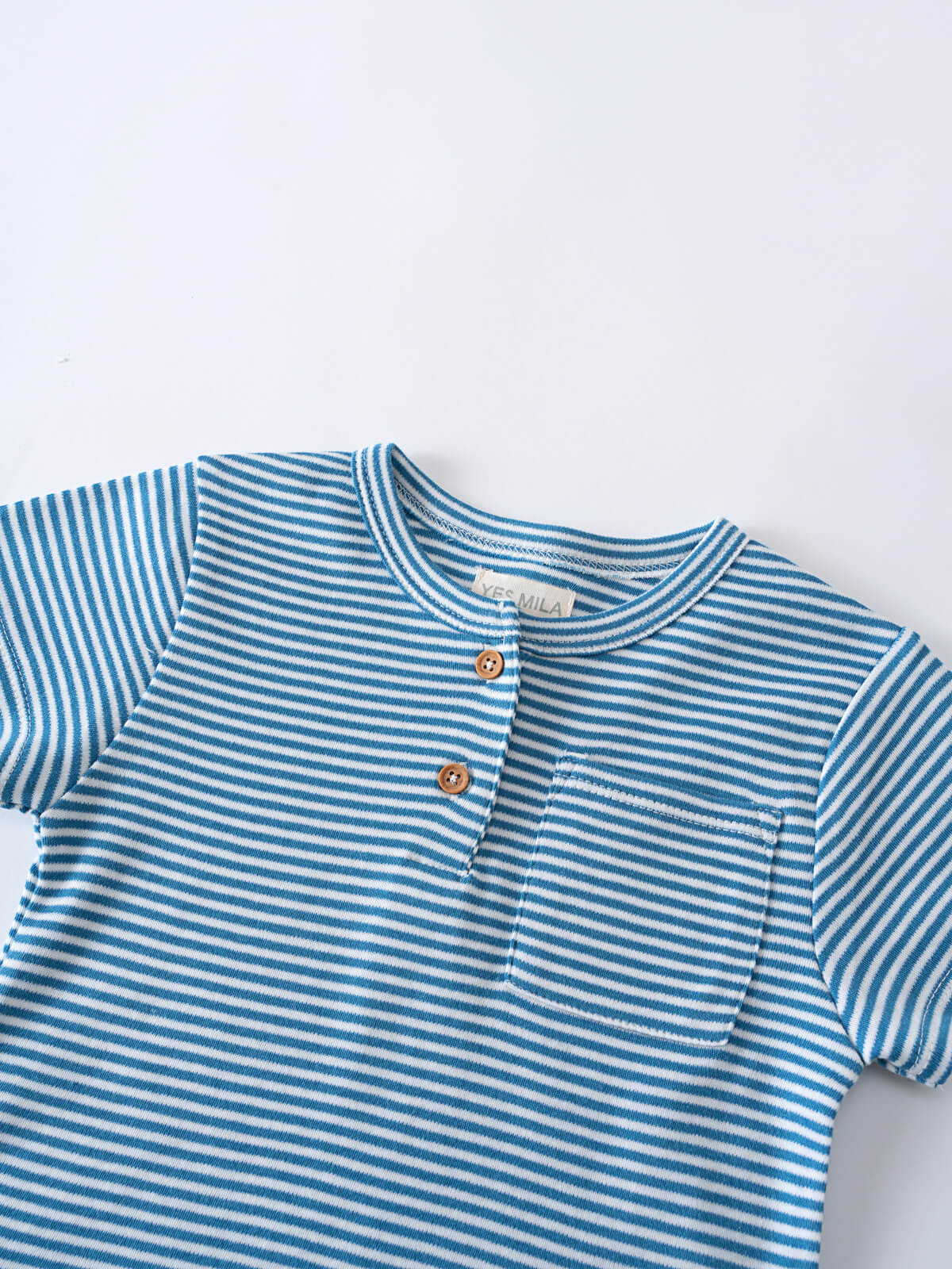 Cooper Henley Tee - Blue Stripe