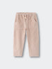 Beige corduroy pants with drawstring on a light gray background Corduroy Pants - Clay Girls and Boys