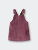 Plum corduroy pinafore dress with suspenders on a white background Corduroy Pinafore Dress - Plum Jam Girls