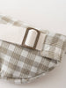 Plaid patterned waist bag with a buckle on a light background Crossbody Bag - Brushed Cotton Check Girls and Boys