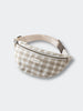 Plaid patterned waist bag on a light gray background Crossbody Bag - Brushed Cotton Check Girls and Boys