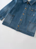 Blue denim jacket with pockets Denim Jacket - Blue Denim Girls and Boys