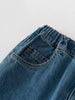 Close-up of blue denim pants showing pocket detail and stitching Denim Pants - Blue Denim Girls and Boys