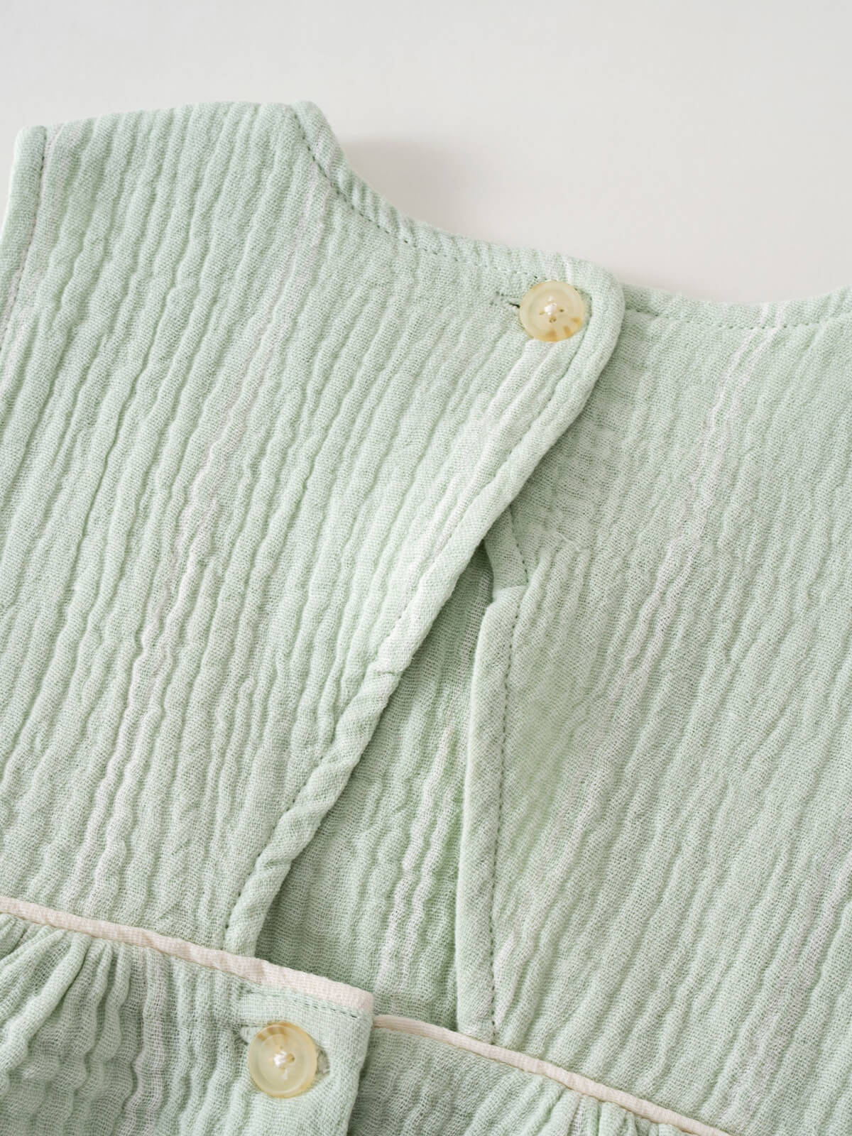Emma Dress - Light Green Stripe