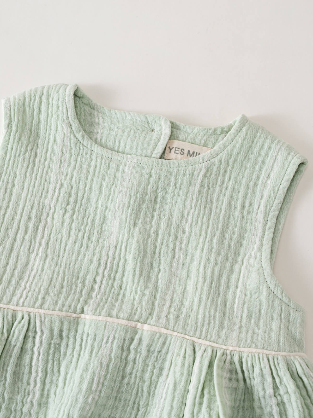 Emma Dress - Light Green Stripe