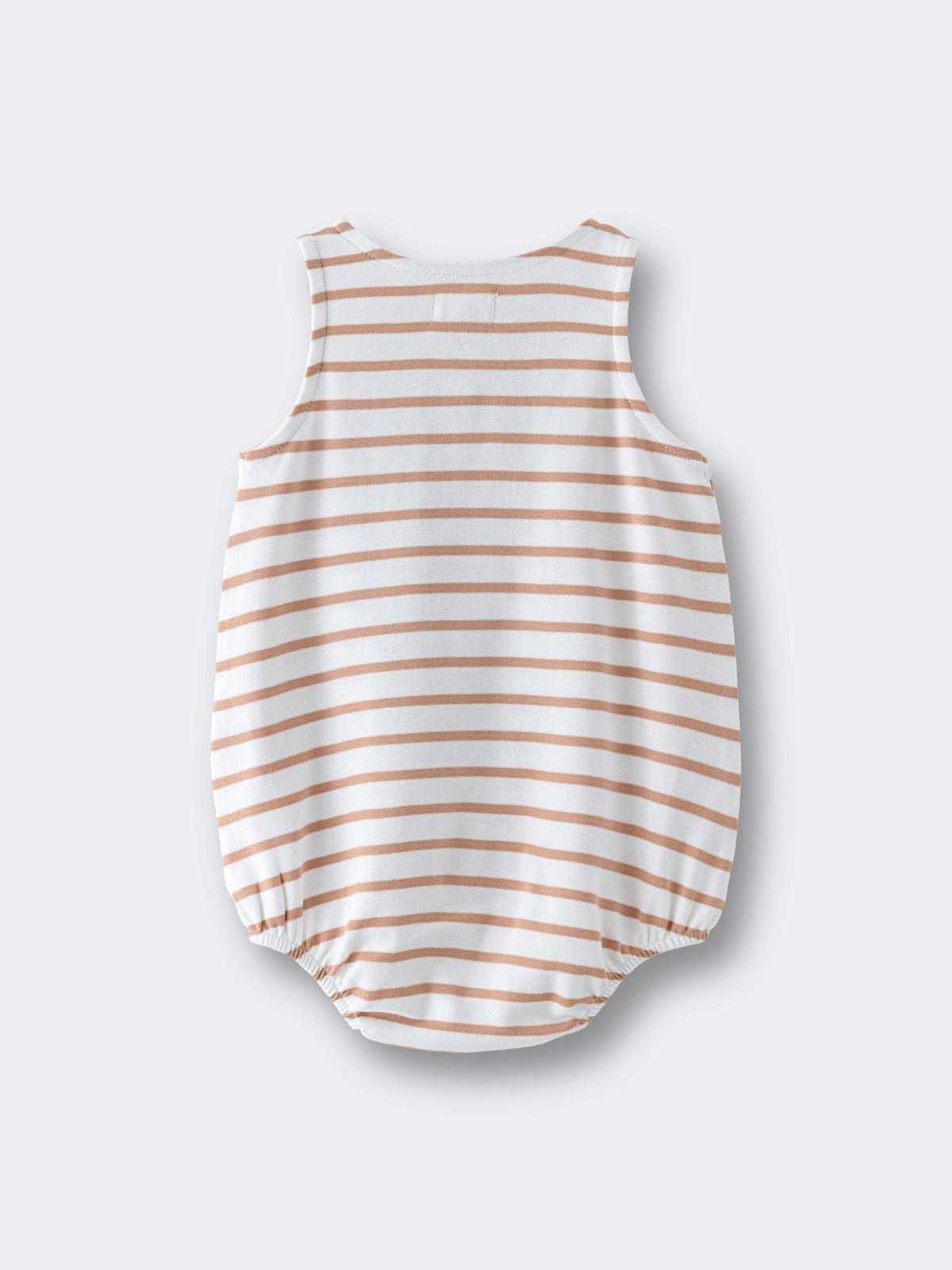 Jackson Sleeveless Romper - Sand Stripe