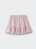 Light pink skirt with small floral embroidery and ruffled hem Jersey Skirt - Spring Love Girls