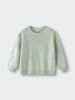 Light green knitted sweater with textured dot pattern throughout Knit Jumper - Mint Girls