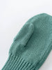 Close-up of a teal knitted item on a light gray background Knit Mittens - Balsam Boys