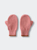 Pair of pink mittens on a light gray background Knit Mittens - Rosehip Girls