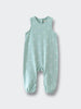 Light green baby romper with white pattern and gathered ankle cuffs Leo Romper - Summer Time Baby boy