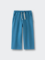 Blue wide-leg sweatpants with white drawstring and front pockets Light Sweatpants - Marine Boys