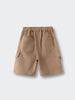 Tan cargo shorts with multiple pockets laid flat on white background Luca Shorts - Biscuit Boys