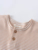 Lucas Henley Tee - Sand Stripe