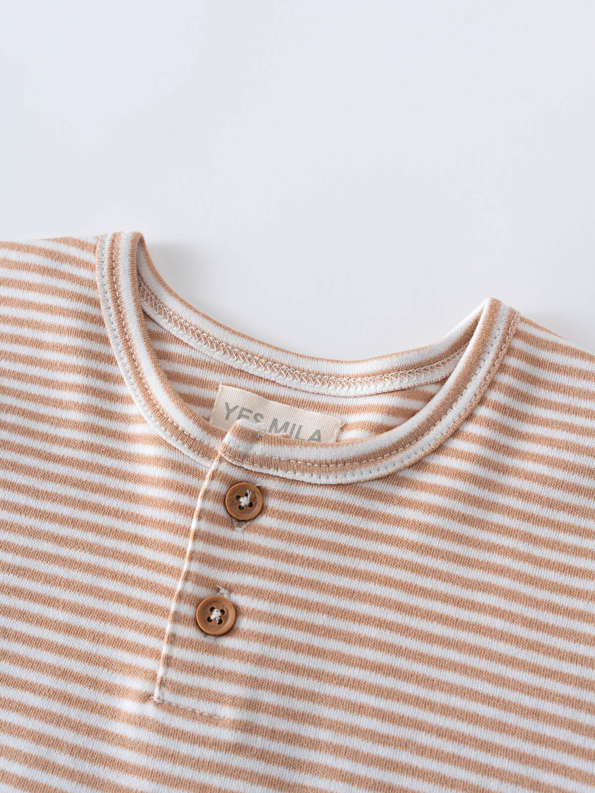 Lucas Henley Tee - Sand Stripe
