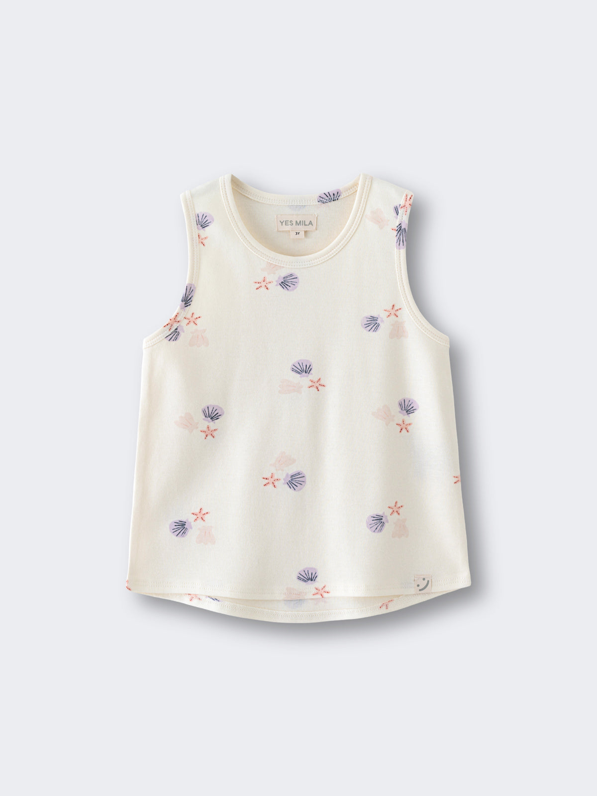 Mia Sleeveless Tee - Beach Shells