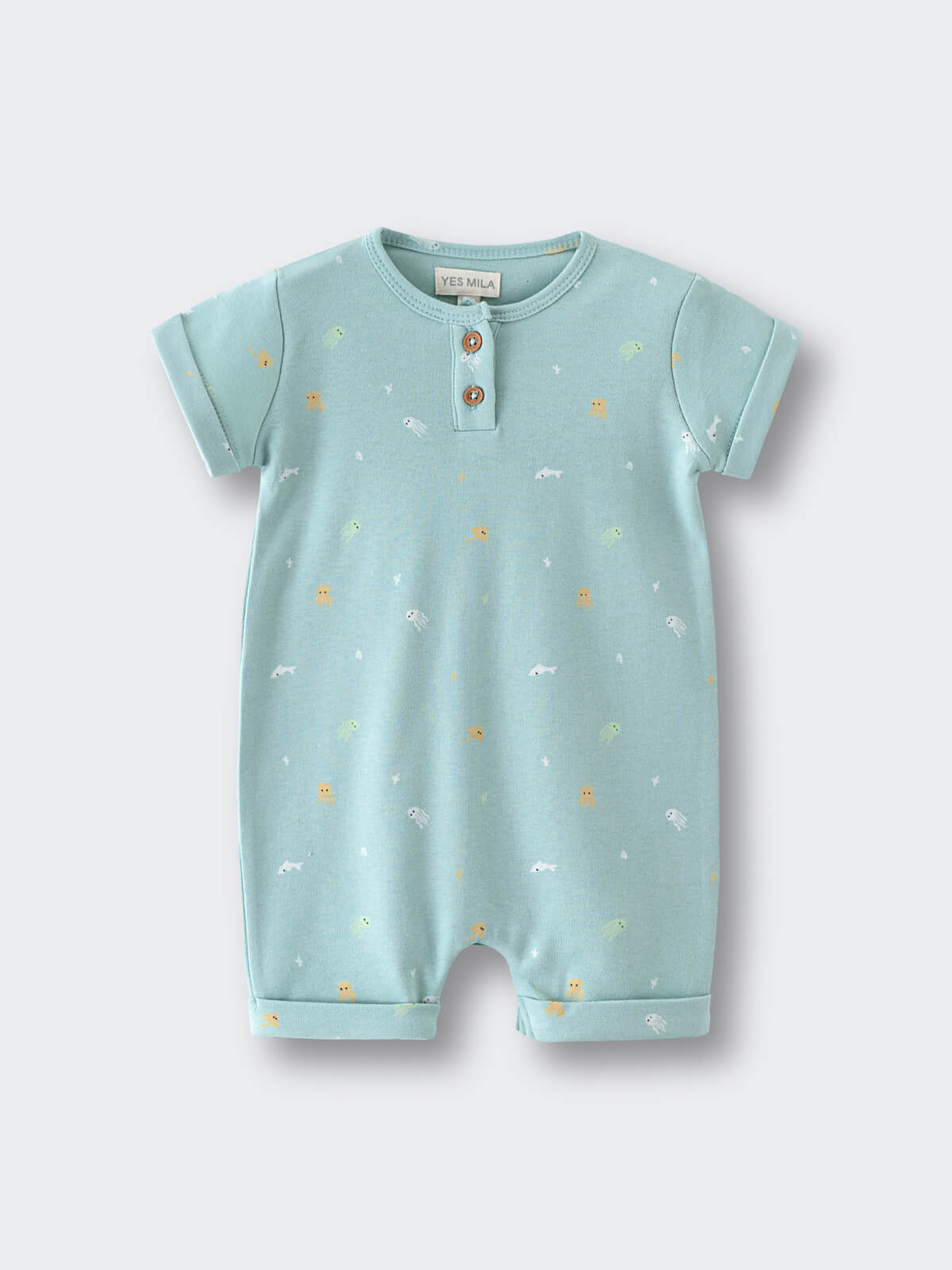 Oliver Short Sleeve Onesie - Sea Friends