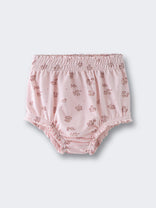 Pink baby bloomers with small floral print and elasticated leg openings Printed Bloomers - Daisy Chain Baby girl