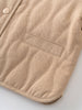 Close-up of a beige quilted jacket on a light gray background Quilted Jacket - Clay Baby girl