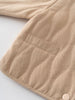 Close-up of a beige quilted jacket on a light gray background Quilted Jacket - Clay Baby girl