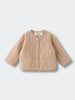 Beige quilted jacket on a light gray background Quilted Jacket - Clay Baby girl