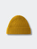Gold knit beanie on a light gray background Ribbed Beanie - Golden Pear Boys
