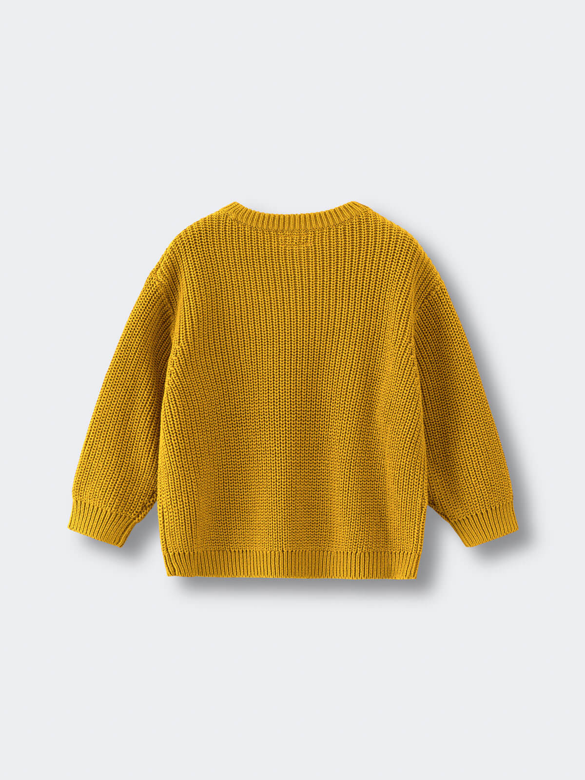 Golden sweater on a light gray background Ribbed Jumper - Golden Pear Boys