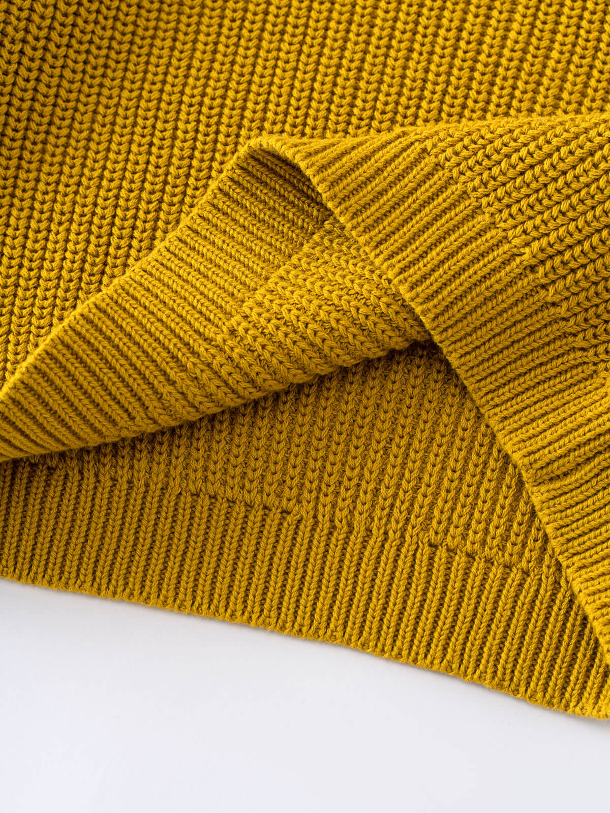 Golden sweater on a light gray background Ribbed Jumper - Golden Pear Boys