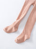 Pair of ribbed tights in peachy pink color on white background Ribbed Tights 2 Pack - Plum Jam/Mallow Girls