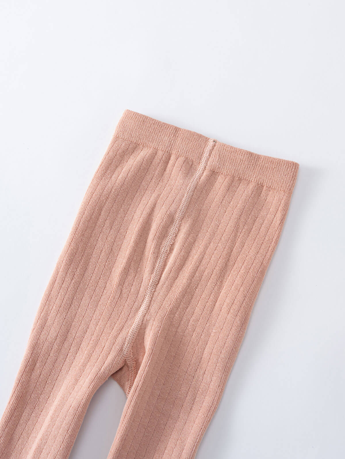 Close-up of dusty pink ribbed tights on a light background Ribbed Tights 2 Pack - Plum Jam/Mallow Girls
