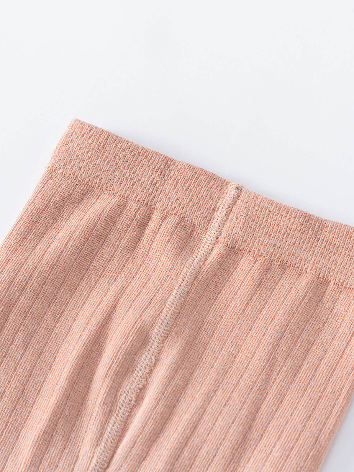 Close-up of ribbed knit fabric in a dusty pink shade Ribbed Tights 2 Pack - Plum Jam/Mallow Girls