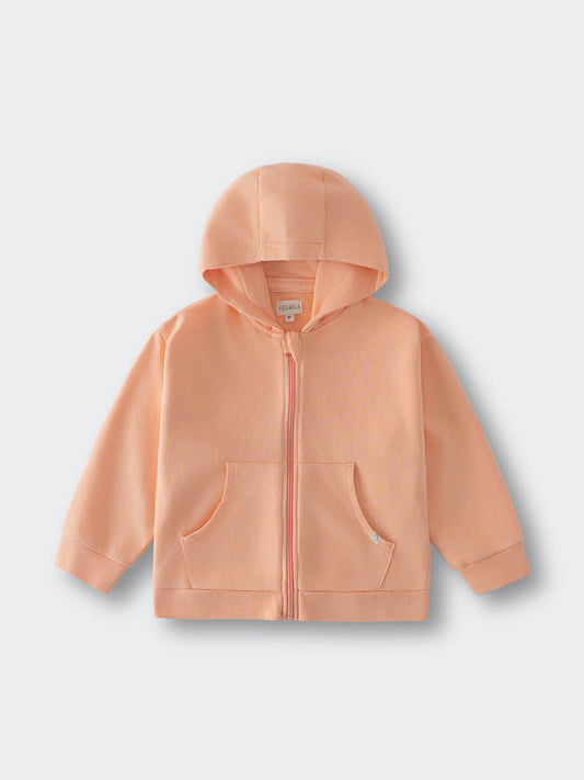 Ruby Zip Hoodie - Toasted Peach