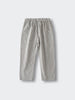 Striped pants in gray and white with elastic waistband and pockets Striped Pants - Matcha Stripe Boys