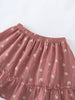 Pink skirt with subtle pattern on a white background Woven Skirt - Bird And Blossom Rosehip Girls