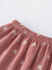 Pink fabric with shell pattern on a white background Woven Skirt - Bird And Blossom Rosehip Girls
